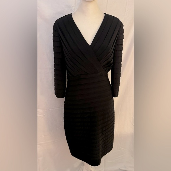 ADRIANNA PAPELL SHUTTER PLEAT SHEATH DRESS - Picture 3 of 7